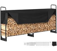 VEVOR Étagère à bois de chauffage Étagère à bois de chauffage en acier Aide à l'empilage du bois de chauffage 259x36x117cm