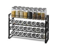 VEVOR Étagère à Épices Amovible pour Placard, Organisateur de Cuisine de Comptoir ou Mural 401x116 mm, Porte-épices à 4 Niveaux, Rangement d’Assaisonnement pour Garde-manger, Placard, Cuisine