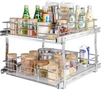 VEVOR Étagère à épices extensible (508x533x383 mm) Étagère d'évier Étagère de cuisine, tiroir coulissant Étagère à épices pour lavabo Armoire Organisateur Étagère pour meuble bas 546x558x457 mm (taill