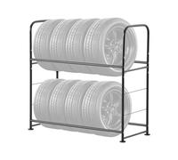 VEVOR Support de Rangement pour Pneus Étagère à Pneus 2 Niveaux Capacité 8 Pneus