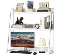 VEVOR Étagère à Poser Sur Bureau 2 Niveau Antidérapant Dortoir Bureau Blanc 95x32x90cm Blanc