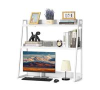 VEVOR Étagère à Poser sur Bureau à 2 Niveaux, Bibliothèque de Bureau 95 x 32 x 90 cm, Organisateur de Bureau avec Pieds Antidérapants, Support de Rangement Stable pour Maison Dortoir, Blanc