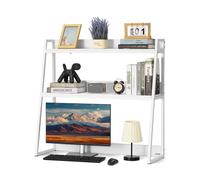 VEVOR Étagère à Poser sur Bureau à 2 Niveaux, Bibliothèque de Bureau 95 x 32 x 90 cm, Organisateur de Bureau avec Pieds Antidérapants, Support de Rangement Stable pour Maison Dortoir Bureau, Blanc