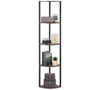 VEVOR Étagère d'angle à 5 niveaux bibliothèque du coin 162,5 cm éclairage LED