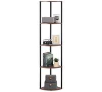 VEVOR Étagère d'angle à 5 niveaux bibliothèque du coin 162,5 cm éclairage LED