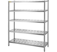 VEVOR Étagère de garage robuste à 5 niveaux 59,1 x 17,7 x 70,9 acier inoxydable