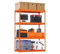 VEVOR Étagère de Rangement, 1089 kg, Étagère de Garage Métallique Robuste Réglable, 4 Niveaux, 508 x 1016 x 1524 mm, Meuble Rayonnages de Stockage, pour Cuisine, Atelier, sous-Sol, Buanderie, Orange