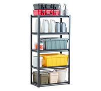 VEVOR Étagère de rangement métallique 5 niveaux 907 kg réglable 40,6x81,3x160 cm Noir