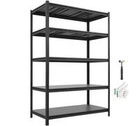 VEVOR Étagère de Rangement en Métal 5 Niveaux Réglables 1230x623x1813 mm, Étagère Charge Lourde Modulable, Rayonnage Métallique pour Atelier, Garage, Entrepôt et Cave, Capacité Charge Totale 1360,8 kg
