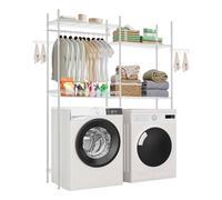 VEVOR Étagère de rangement pour lave-linge et sèche-linge à 4 niveaux blanc