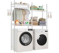 VEVOR Étagère de rangement pour lave-linge et sèche-linge à 4 niveaux blanc