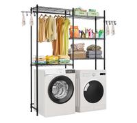 VEVOR Étagère de rangement pour lave-linge et sèche-linge à 5 niveaux noir