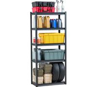 VEVOR Étagère de stockage 907kg Métal réglable Étagère lourde 5 niveaux 406,4x812,8x1828,8mm Étagère d'atelier pour cuisine, atelier, cave, entrepôt, Noir