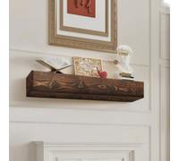 VEVOR Étagère Flottante Murale de Cheminée, 213,3x20,3x15,24 cm, Manteau de Cheminée Flottant en Bois Naturel, Capacité de Charge 22,7 kg, Fabriqué à la Main, pour Décoration Murale, Marron Naturel