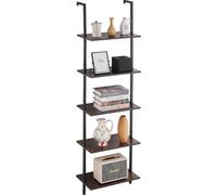 VEVOR Étagère Échelle Bibliothèque 5 Niveaux Mural Ouvert 48x30 cm Cadre Métal