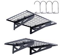 VEVOR Étagère Murale Flottante de Rangement Garage 91,5x61 cm Lot de 2 Grande Surface Utilisable Capacité de Charge 113,4 kg par Étagère Suspendue d'Outils Métallique pour Magasins, Garages, Entrepôts