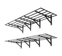 VEVOR Étagère Murale Garage 2 Niveaux Étagère Rangement Murale Garage 183,2x63,5x30,5 cm pour Garages, Buanderies, Ateliers, Cuisine, en Acier, Charge 362 kg par Niveau, Charge Totale 725 kg, Noir