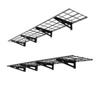 VEVOR Étagère Murale Garage 2 Niveaux Étagère Rangement Murale Garage 183x31,5x12,2 cm pour Garages, Buanderies, Ateliers, en Acier, Capacité de Charge 136 kg par Niveau, Charge Totale 272 kg, Noir