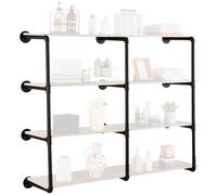 VEVOR Étagère Murale Tuyau Industrielle 4 Niveaux Lot de 3 pour Planche 30 cm