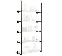 VEVOR Étagère Murale Tuyau Industrielle 5 Niveaux Lot de 2 pour Planche 30 cm