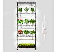 VEVOR Étagère Plantes Intérieur avec Lampe de Croissance 6 Niveaux 180 cm 192 W