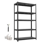 VEVOR Étagère Rangement 5 Niveaux Réglables 1030x465x1813 mm Charge Lourde, Étagère Modulable, Capacité de Charge Totale 1360,8 kg, Rayonnage Métallique pour Garage, Entrepôt, Atelier, Cave et Cusine
