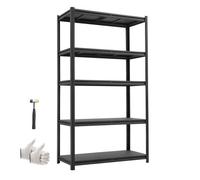 VEVOR Étagère Rangement 5 Niveaux Réglables 1030x465x1813 mm Charge Lourde, Étagère Modulable, Capacité de Charge Totale 1360,8 kg, Rayonnage Métallique pour Garage, Entrepôt, Atelier, Cave et Cusine