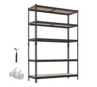 VEVOR Étagère Rangement 5 Niveaux Réglables 1228x459x1813 mm Charge Lourde | Étagère Modulable, Capacité de Charge Totale 907,2 kg, Rayonnage Métallique pour Atelier, Garage, Entrepôt, Cuisine et Cave