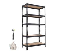 VEVOR Étagère de rangement métallique 5 niveaux réglables 907 kg 406x813x1596 mm