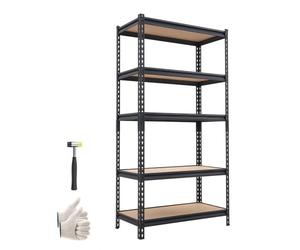 VEVOR Étagère Rangement 5 Niveaux Réglables 822x415x1594 mm Charge Lourde, Étagère Modulable, Capacité de Charge Totale 907,2 kg, Rayonnage Métallique pour Cuisine, Cave, Cellier et Salle de Bain