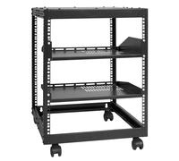 VEVOR Rack serveur 12U 4 montants cadre ouvert profondeur réglable 58,4-101,6 cm