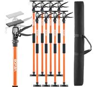 VEVOR Étai de Soutien Télescopique 116-290 cm Poteau de Support Réglable Lot de 8, Tige Dégagement Rapide, en Acier, Charge 70 kg, Étai pour Plafond, Installation d'Armoires, Levage de Cloisons Sèches