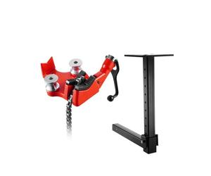 VEVOR Étau à Chaîne d'Établi à Vis de Tuyaux 3,175-127 mm avec Chaîne Robuste 660 mm, Base en Fonte, Support de Plaque d'Étau Attelage, Hauteur Réglable sur 9 Niveaux, Convient aux Récepteurs 50x50 mm