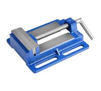 VEVOR Étau de Perceuse à Colonne Portable Largeur de Mâchoire Avec Base Fendue 10,16cm Bleu et Argent
