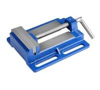 VEVOR Étau de Perceuse à Colonne Portable Largeur de Mâchoire Avec Base Fendue 10,16cm Bleu et Argent