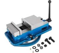 VEVOR Etau d'Établi Largeur De Mâchoire 8cm Avec 4 Vis Pour Meuleuse Perceuse Fraiseuse Bleu et argent
