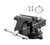 VEVOR Étau d'Établi Largeur Mâchoire 100 mm Étau Table Base Pivotante 360°, pour Sciage, Perçage, Découpe Tubes, en Fonte Ductile, avec Enclume, Profondeur de Gorge 57 mm, Ouverture de Mâchoire 120 mm