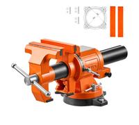 VEVOR Étau d'Établi Largeur Mâchoire 150 mm Étau Table Double Pivotant 360°, pour Sciage, Perçage, Découpe de Tubes, en Fonte Ductile, Profondeur de Gorge 71 mm, Ouverture Maximale de Mâchoire 155 mm