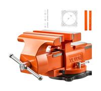VEVOR Étau d'Établi Largeur Mâchoire 203 mm Étau Table Base Pivotante 360° | Pour Sciage, Perçage, Découpe Tubes, en Fonte Ductile, avec Enclume, Profondeur de Gorge 75 mm, Ouverture de Mâchoire 203 mm