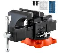 VEVOR Étau Établi Polyvalent Largeur Mâchoire 127 mm, Étau Atelier Fonte Ductile, Ouverture Maximale de Mâchoire 125 mm, avec Enclume, Base Pivotante 360°, Gorge 71 mm, pour Serrage de Tuyaux Ronds