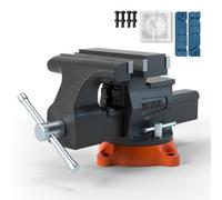 VEVOR Étau Établi Polyvalent Fonte Ductile 16,7cm Base 360° Mâchoire Bidirection