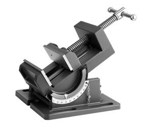 VEVOR Étau Inclinable de Perceuse à Colonne, Largeur de Mâchoire 108 mm, Étau d'Établi de Perçage Portable en Fonte Robuste, Inclinaison Réglable 0-90°, pour Travail du Bois, Perçage Métal, Atelier