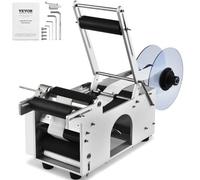 VEVOR Étiqueteuse ronde semi-automatique, 20-50 pcs/min, applicateur d'étiquettes de bouteilles pour bouteilles rondes, machine à étiqueter pour bouteilles diamètre 20-120 mm (avec barre de pressage)
