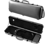 VEVOR Étui à violon 4/4 pleine taille, hygromètre intégré, étui à violon ; étui de voyage, avec doublure en peluche, bretelles, anti-rayures, forme allongée professionnelle, pour violon, noir