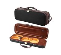 VEVOR Étui pour violon 4/4, hygromètre intégré, sac de transport léger et portable, avec doublure en peluche, bandoulières, anti-rayures, forme oblongue professionnelle, pour violon, noir