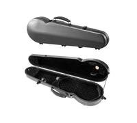 VEVOR Étui pour Violon 4/4, Fibre Carbone Composite, Léger Portable, Hygromètre Intégré, Doublure Peluche, Double Bandoulière, Anti-rayures, Forme Triangulaire Professionnelle, Transport Confortable