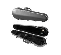 VEVOR Étui pour Violon 4/4, Fibre Carbone Composite, Léger Portable, Hygromètre Intégré, Doublure Peluche, Double Bandoulière, Anti-rayures, Forme Triangulaire Professionnelle, Transport Confortable