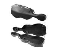 VEVOR Étui pour Violoncelle 4/4, en Fibre de Carbone Composite, Léger et Portable, Doublure en Peluche, Double Bandoulière, Anti-rayures, Forme Violoncelle Professionnelle, Transport Confortable, Noir