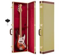 VEVOR Étui Rigide Guitare Électrique 991 mm Étui Rectangulaire Guitare Doré, pour Tele/ST, Transport et Stockage, Coque en Bois avec Rembourrage, Fermeture ompartiment pour Accessoires, 1 Clé