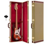 VEVOR Étui Rigide Guitare Électrique 991 mm Étui Rectangulaire Guitare Doré, pour Tele/ST, Transport et Stockage, Coque en Bois avec Rembourrage, Fermeture à Clé, Compartiment pour Accessoires, 1 Clé